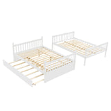 Harper & Bright Full-over-Full Detachable Bunk Bed w/ Twin Trundle