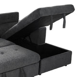 Harper&Bright Designs Multi-Functional Pull-Out Sofa Bed with Adjustable Headrest