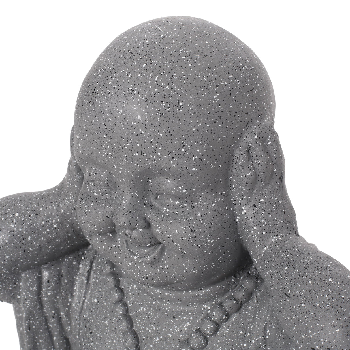 Harrod Outdoor Cast Stone Outdoor Hear No Evil Monk Garden Statue by Christopher Knight Home