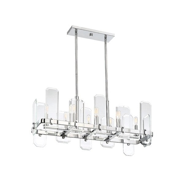 Harrow Polished Chrome 8-light Oval Trestle