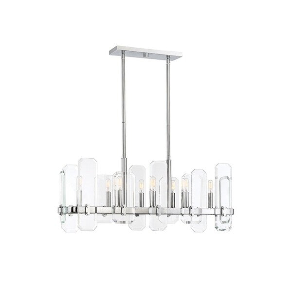 Harrow Polished Chrome 8-light Oval Trestle