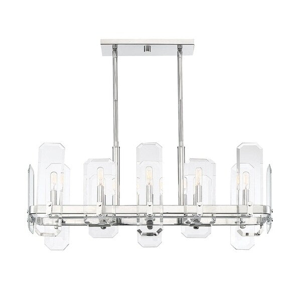Harrow Polished Chrome 8-light Oval Trestle