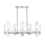 Harrow Polished Chrome 8-light Oval Trestle