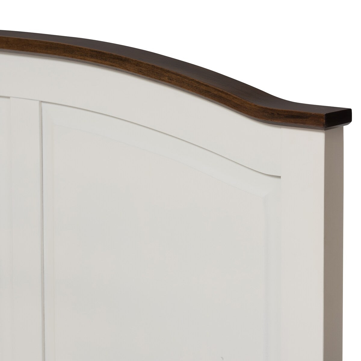 Harry Classic Butter Milk and Walnut Finishing Twin Size Platform Bed