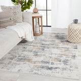Harvey Abstract Light Gray/ Gold Area Rug