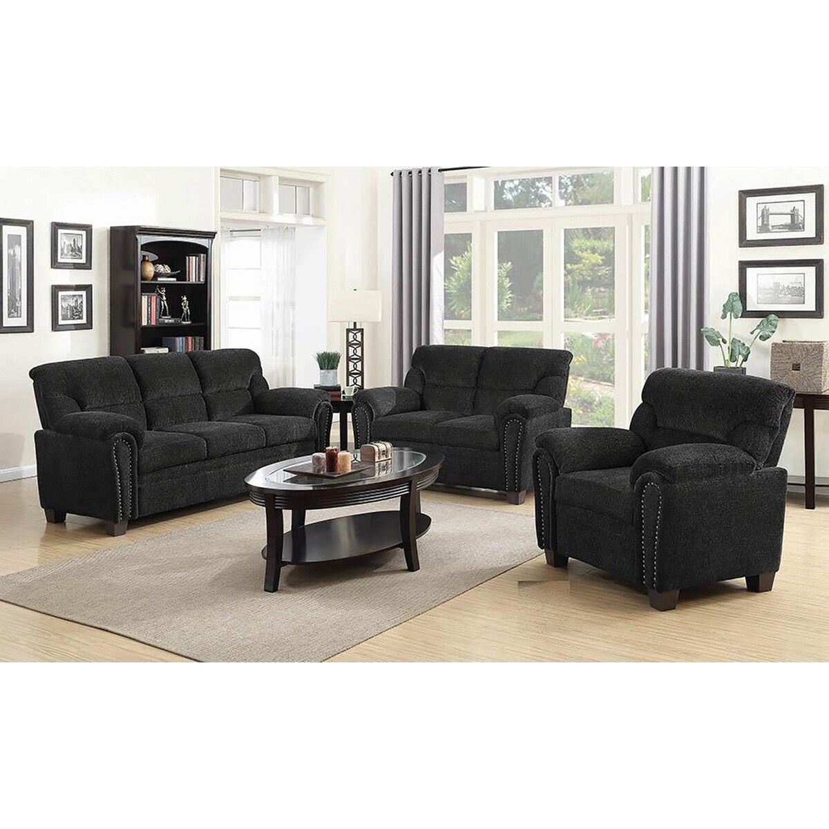 Harvey Grey Chenille Sofa