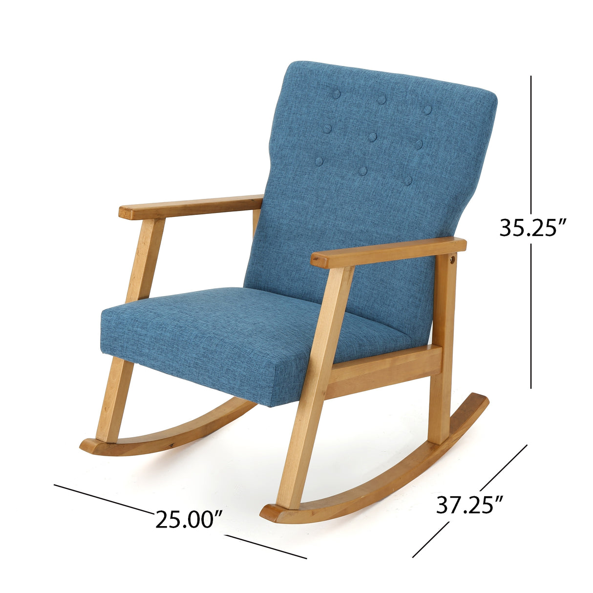 Harvey Mid Century Modern Fabric Rocking Chair by Christopher Knight Home