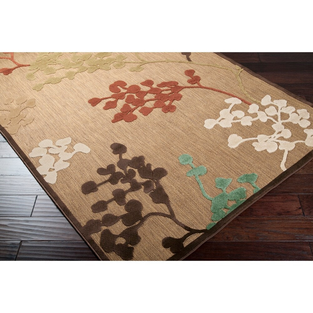 Hatfield Indoor/Outdoor Floral Area Rug - 5' x 7'6"