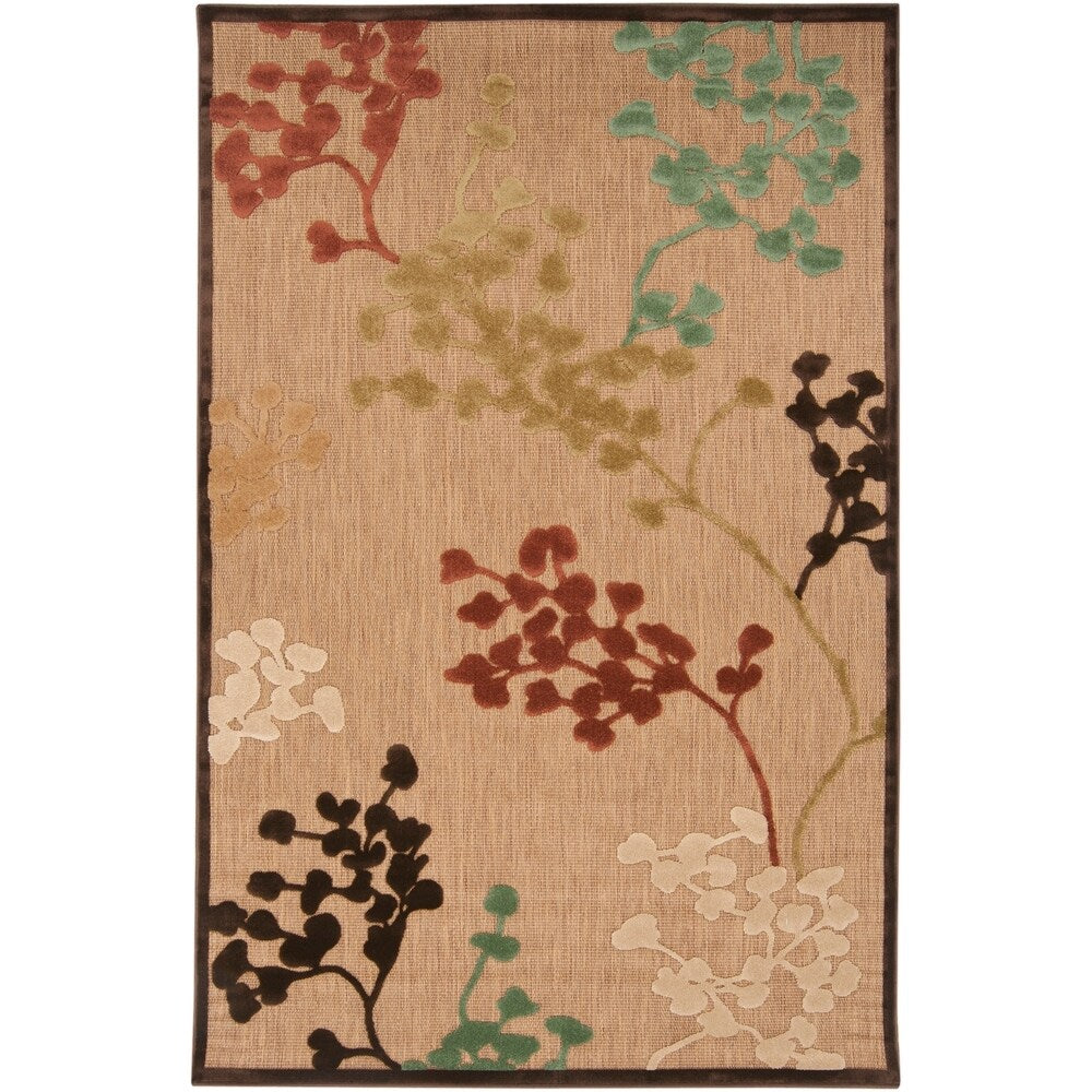 Hatfield Indoor/Outdoor Floral Area Rug - 5' x 7'6"