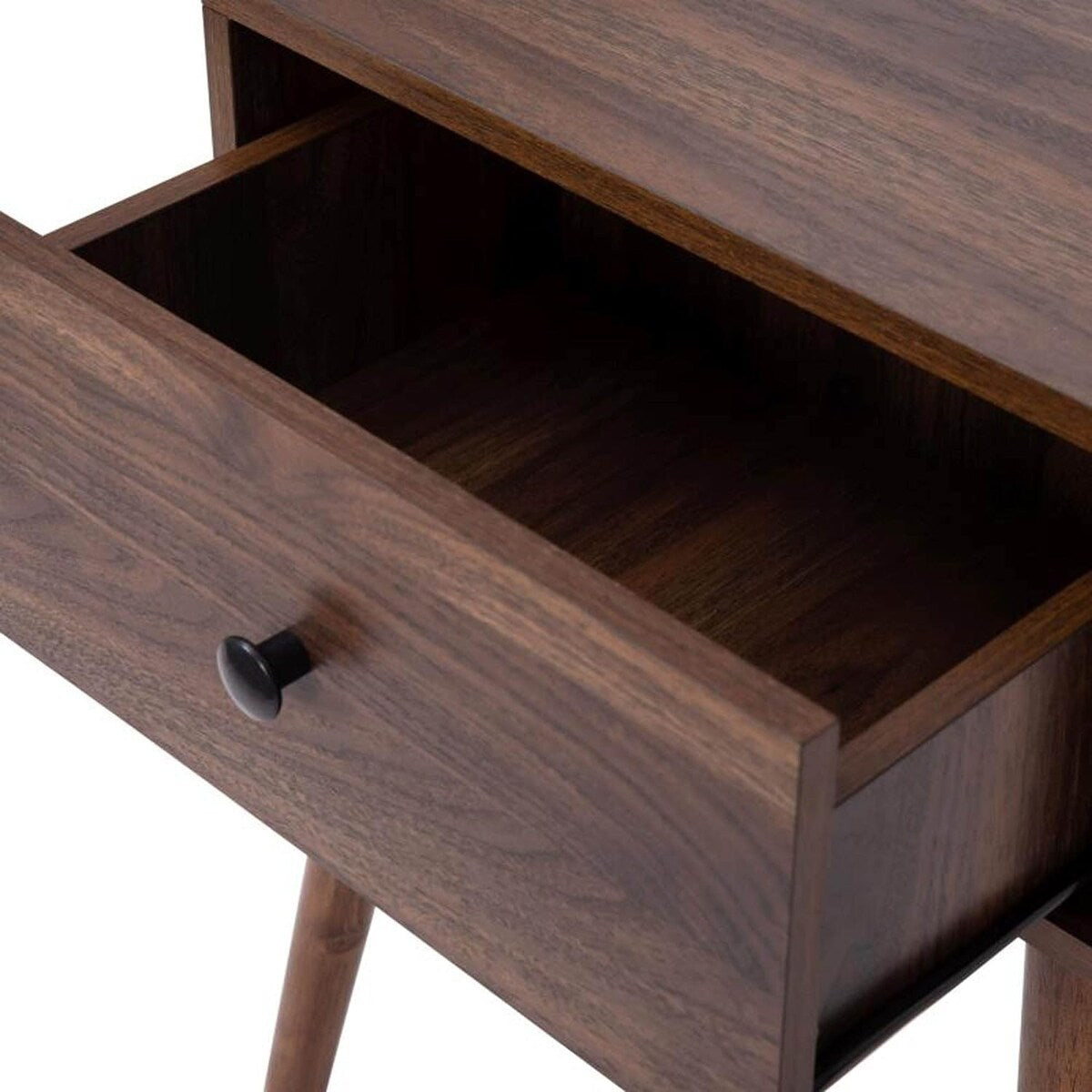 Hatfield Mid-Century Modern Wood Nightstand 13.88"D x 17.75"W x 23.5"H