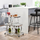 Metal Bar Cart Silver Bar Carts for the Home