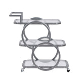 Metal Bar Cart Silver Bar Carts for the Home