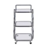 Metal Bar Cart Silver Bar Carts for the Home