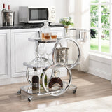Metal Bar Cart Silver Bar Carts for the Home