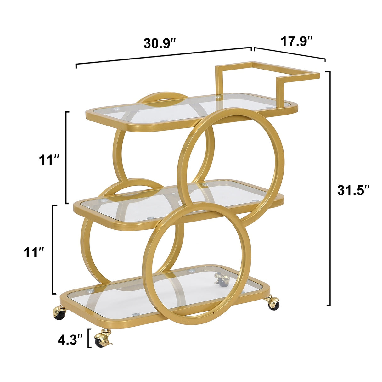 Metal Bar Cart Silver Bar Carts for the Home