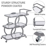 Metal Bar Cart Silver Bar Carts for the Home