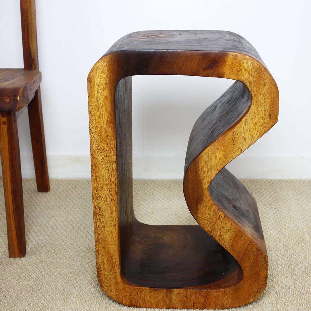 Haussmann® Wood B Bench 24 in x 13.5 x 15 inch High Walnut Oil