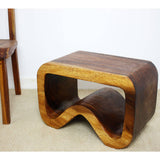 Haussmann® Wood B Bench 24 in x 13.5 x 15 inch High Walnut Oil
