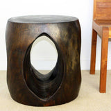 Handmade Wood Oval Windows Sofa Table (Thailand) - 20" x 20" x 20"