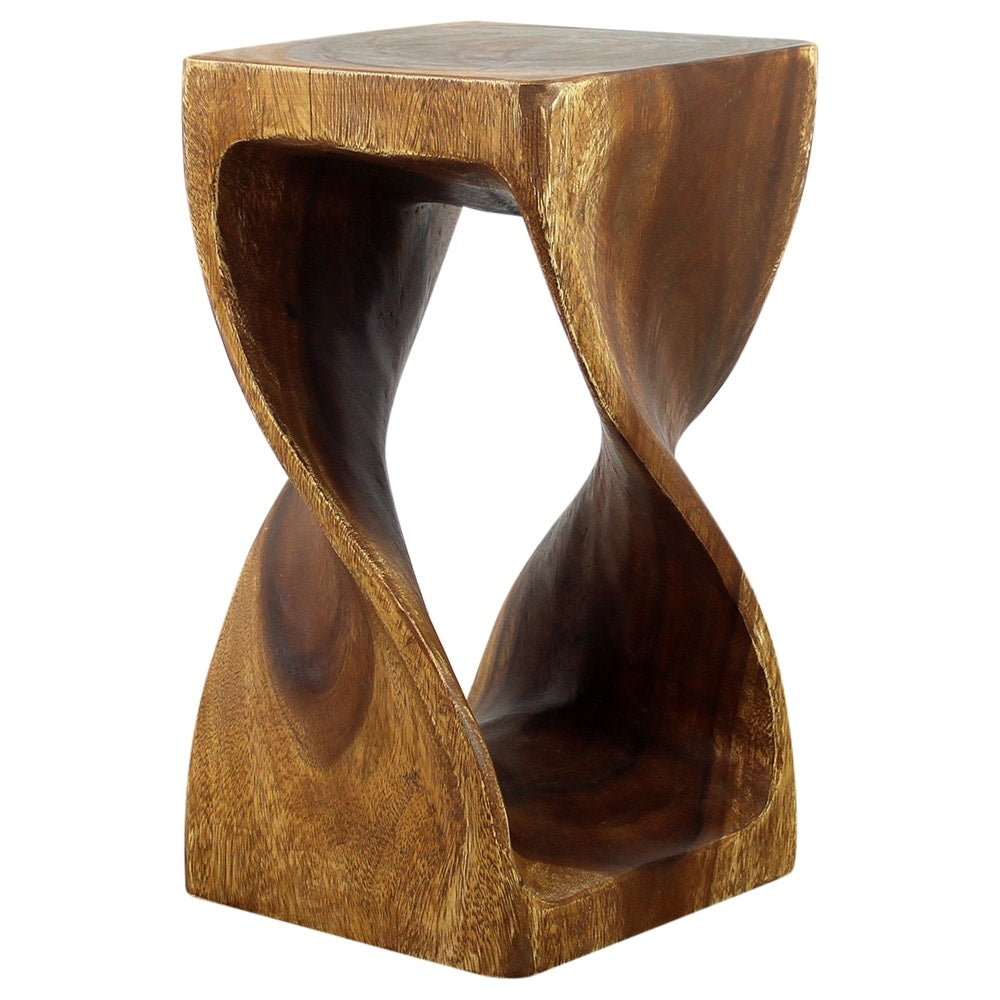 Haussmann® Original Wood Twist Stool 10 X 10 X 18 In High Walnut Oil - 10" x 10" x 18"