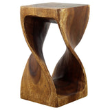 Haussmann® Original Wood Twist Stool 10 X 10 X 18 In High Walnut Oil - 10" x 10" x 18"