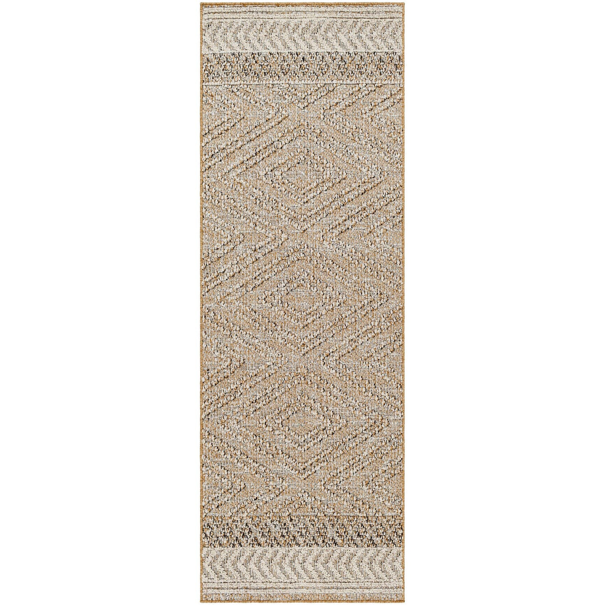 Hauteloom Areli Diamond Geometric Farmhouse Patio Outdoor Area Rug