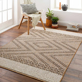 Hauteloom Areli Diamond Geometric Farmhouse Patio Outdoor Area Rug