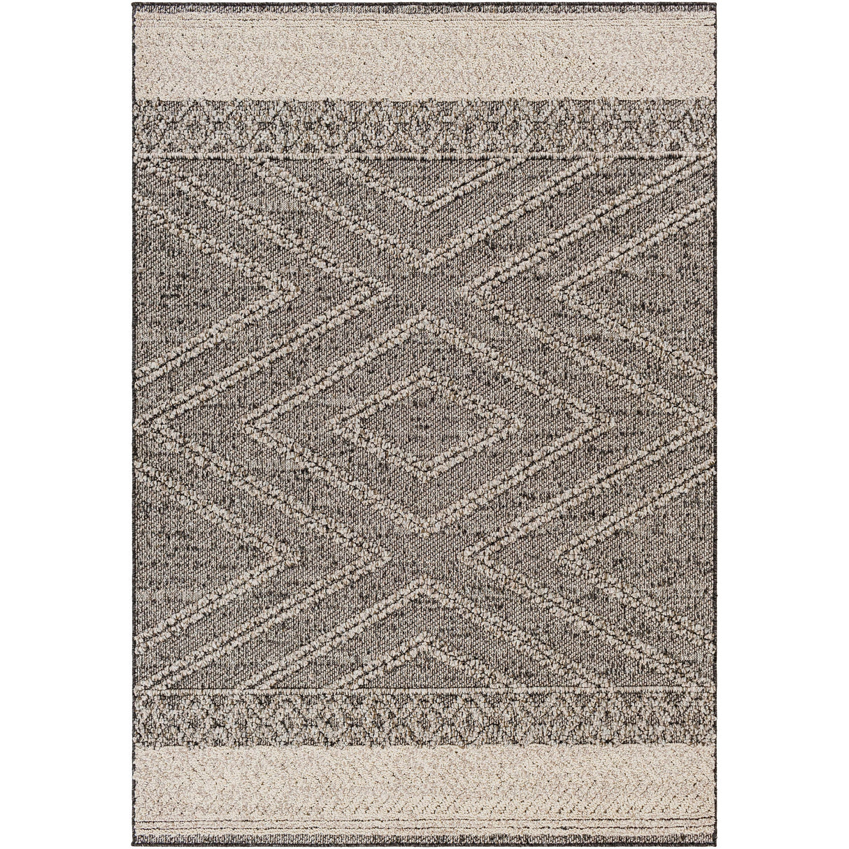 Hauteloom Areli Diamond Geometric Farmhouse Patio Outdoor Area Rug