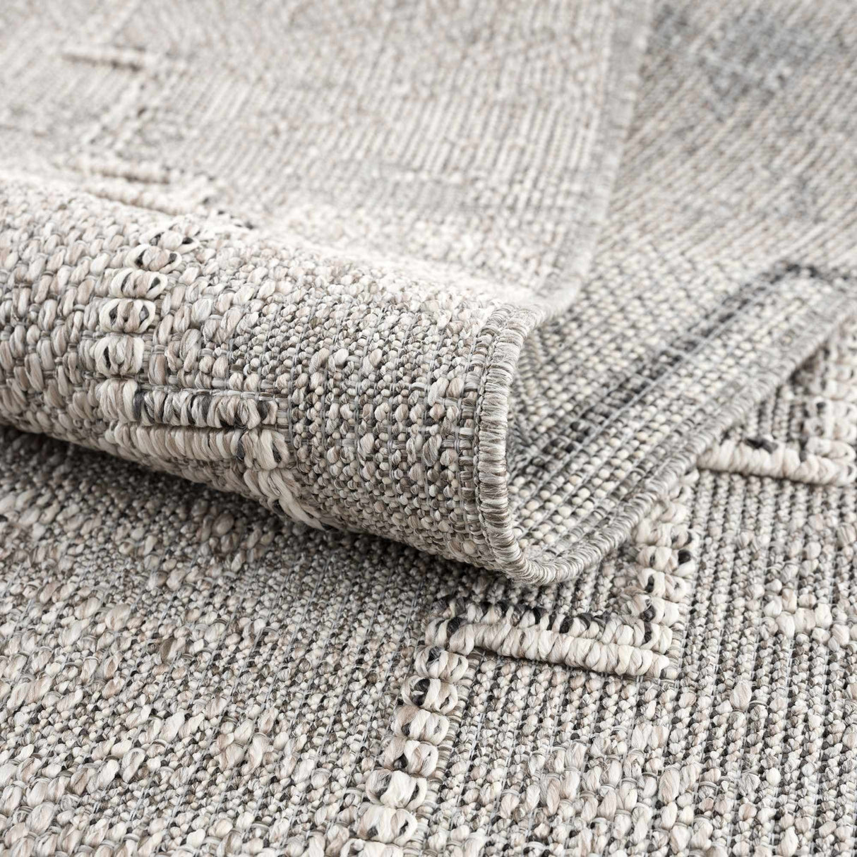 Hauteloom Butch Living Room, Bedroom Patio Outdoor Area Rug - Farmhouse - Taupe,Beige - 2' x 3'