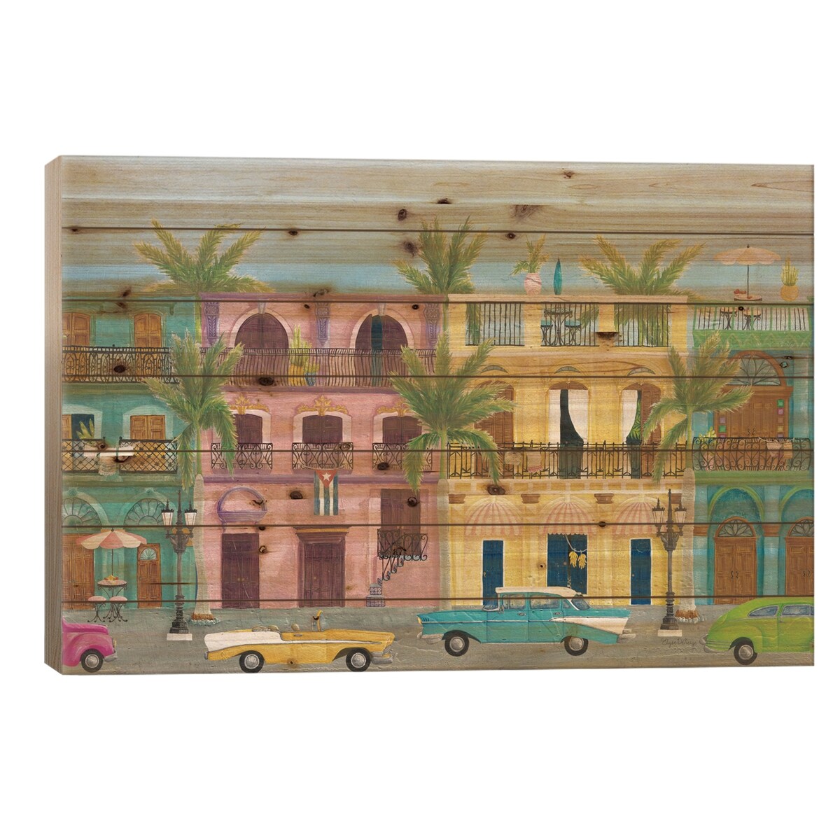 Havana I Print On Wood by Elyse DeNeige - Multi-Color