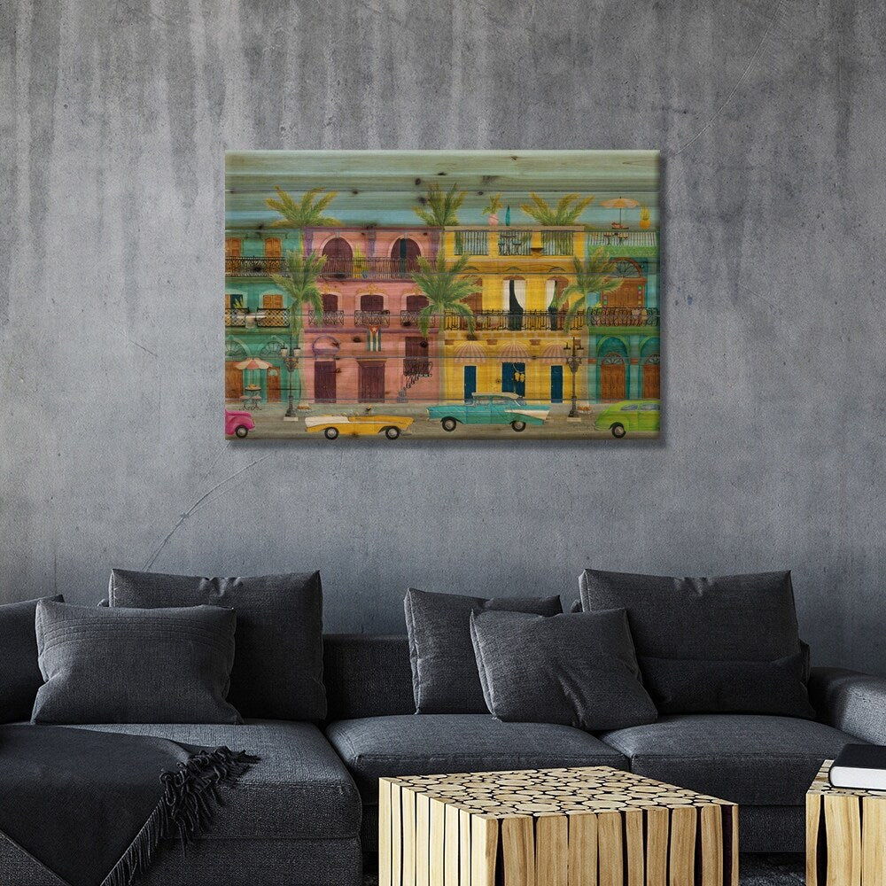 Havana I Print On Wood by Elyse DeNeige - Multi-Color