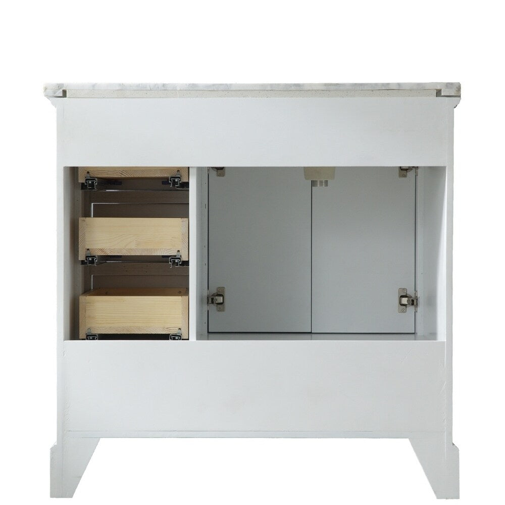 Havana 36-Inch Single Sink Modern Bathroom Vanity Set, White