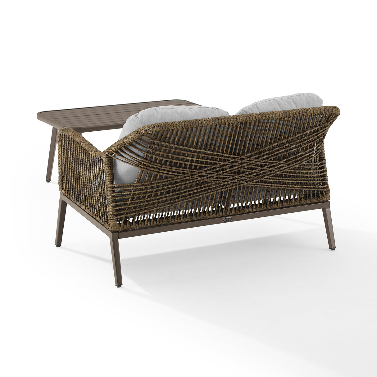 Haven 2Pc Outdoor Wicker Conversation Set - 75"D x 48"W x 29.75"H