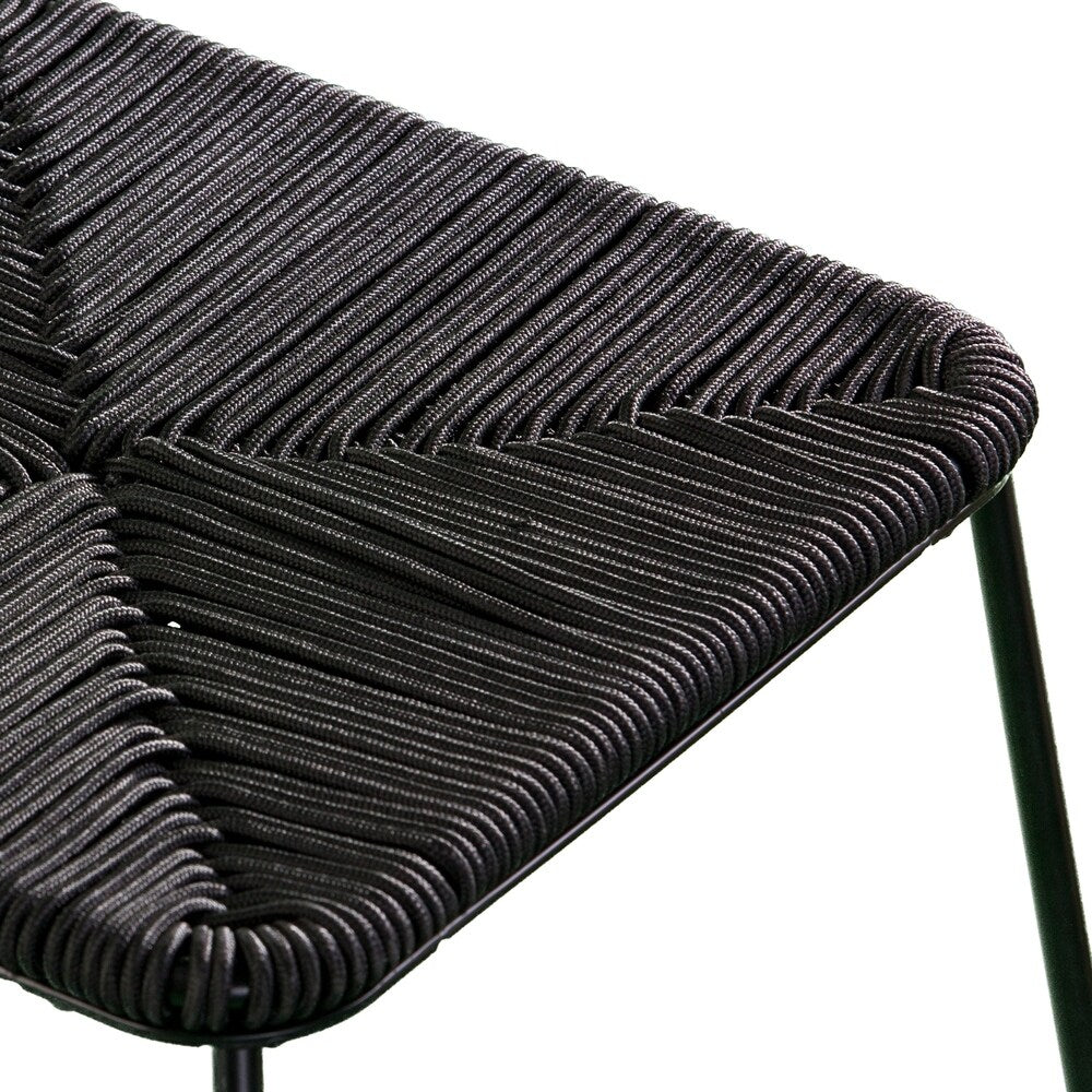 SEI Furniture Contemporary Black Rattan Outdoor Counter Stools (Set of 4)