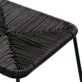 SEI Furniture Contemporary Black Rattan Outdoor Counter Stools (Set of 4)