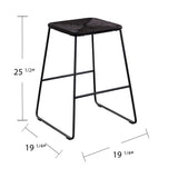 SEI Furniture Contemporary Black Rattan Outdoor Counter Stools (Set of 4)