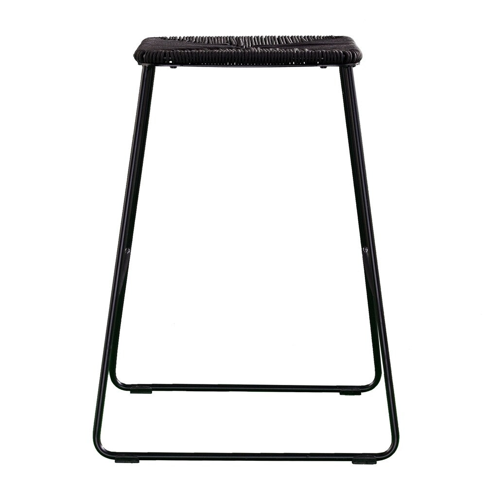 SEI Furniture Contemporary Black Rattan Outdoor Counter Stools (Set of 4)