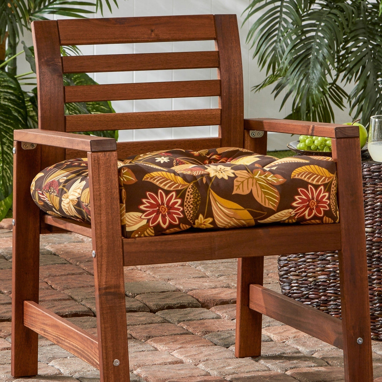 Timberland Floral 20-inch Outdoor Chair Cushion by Greendale Home Fashions - 20w x 20l