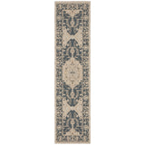 Vista Home Higgins Traditional Medallion Blue-Green/ Taupe Indoor/ Outdoor Area Rug