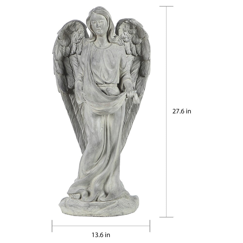 27.6in. H Angel Bird Feeder Garden Statue