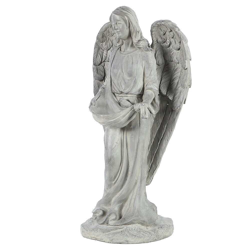 27.6in. H Angel Bird Feeder Garden Statue