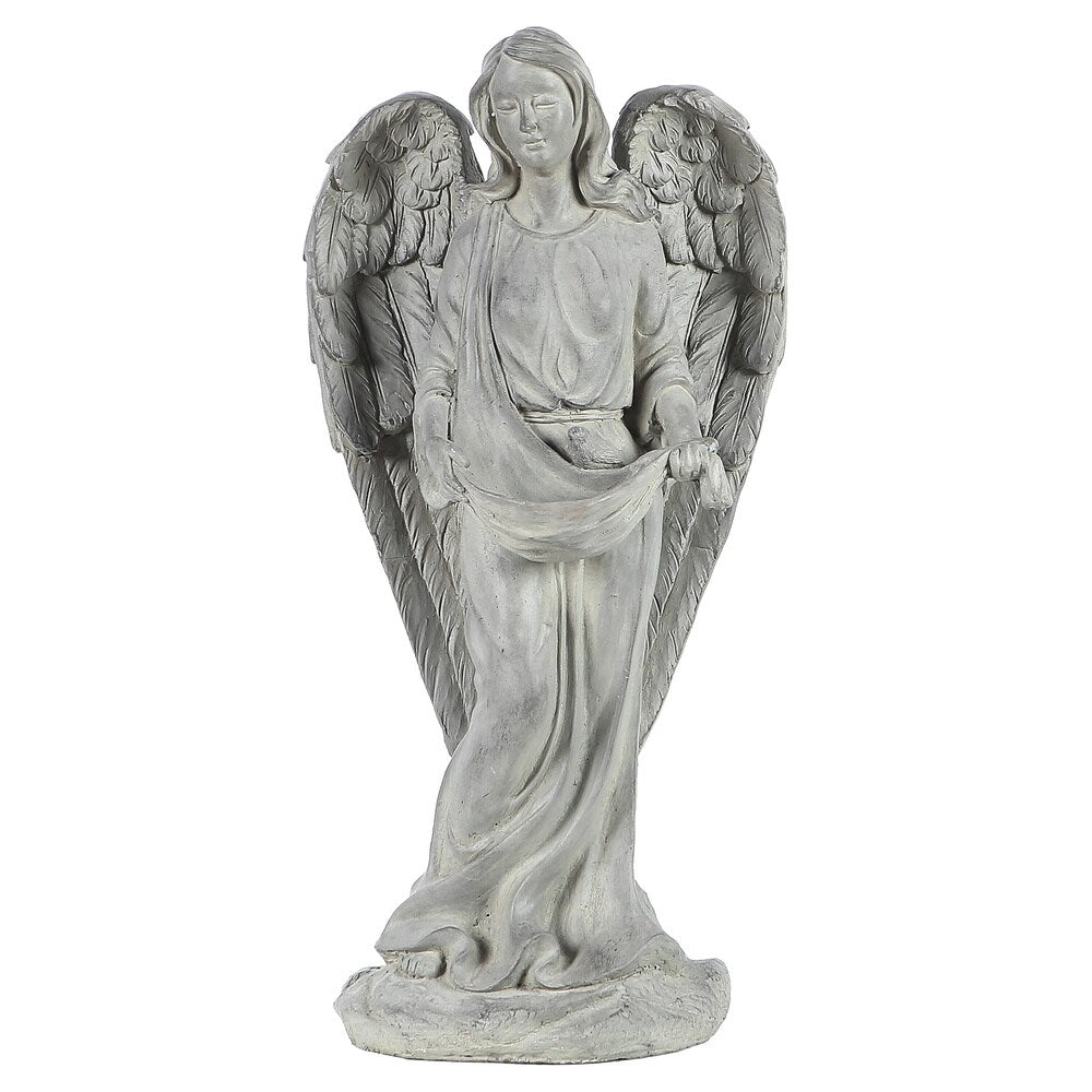 27.6in. H Angel Bird Feeder Garden Statue