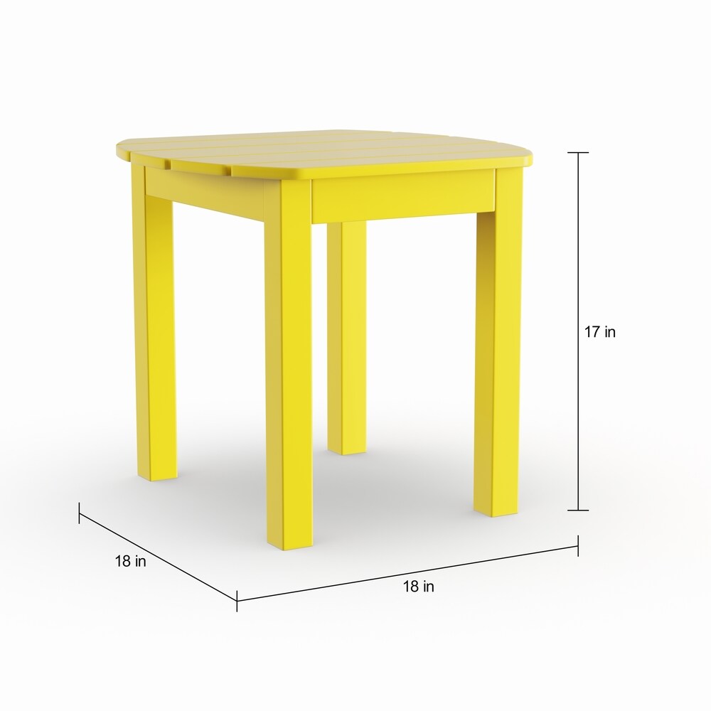 Yellow 2-piece Adirondack Chair/ Side Table Set