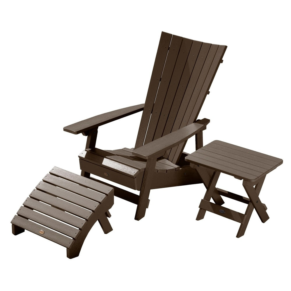 Manhattan Adirondack Chair, Ottoman and Table Set