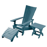 Manhattan Adirondack Chair, Ottoman and Table Set