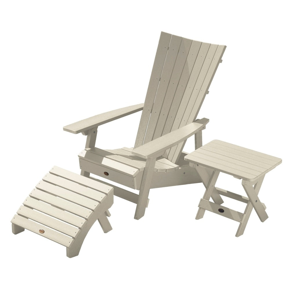 Manhattan Adirondack Chair, Ottoman and Table Set