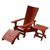 Manhattan Adirondack Chair, Ottoman and Table Set