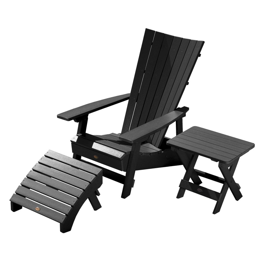 Manhattan Adirondack Chair, Ottoman and Table Set