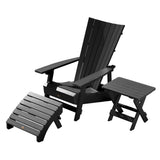 Manhattan Adirondack Chair, Ottoman and Table Set