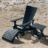 Manhattan Adirondack Chair, Ottoman and Table Set
